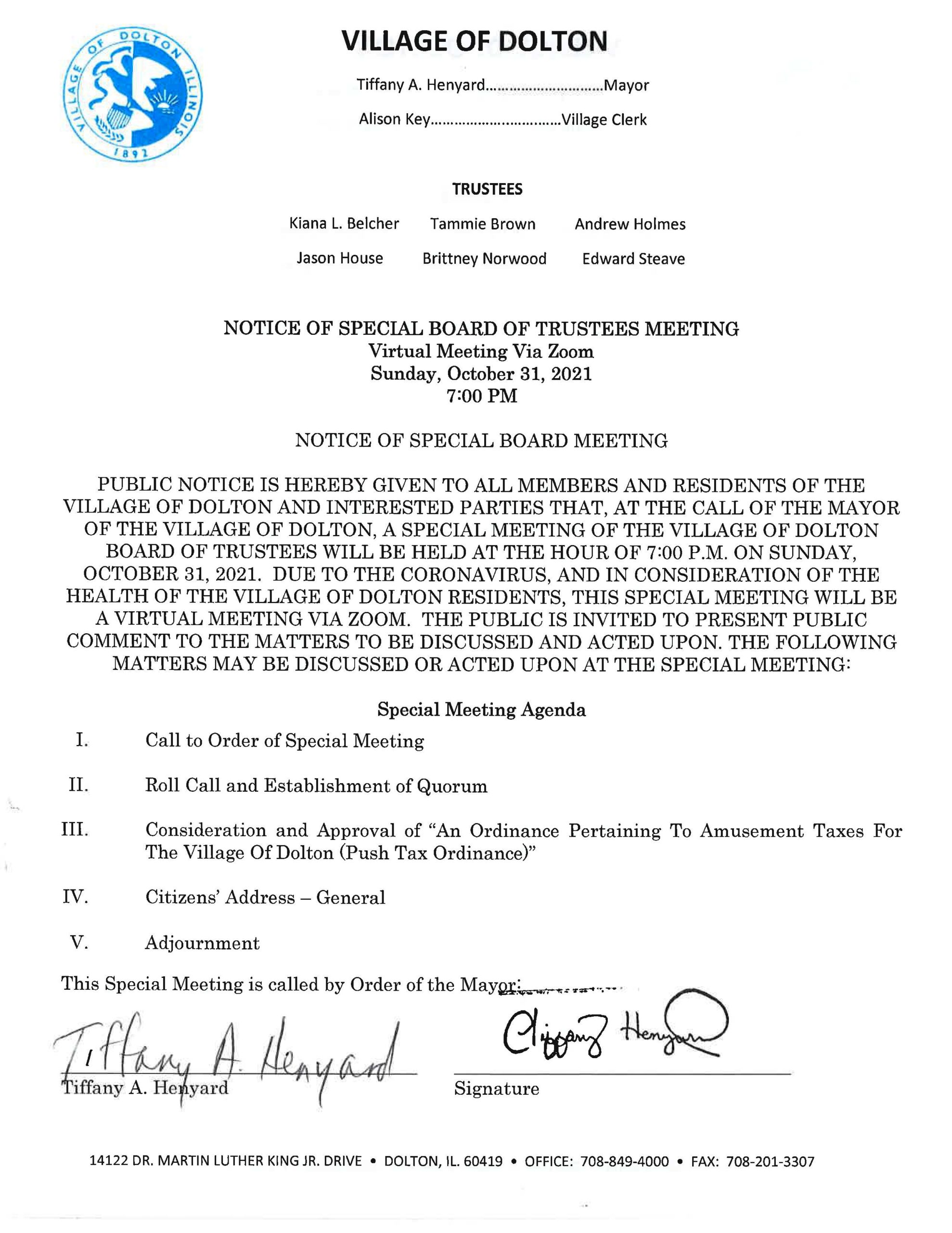 You are currently viewing Agenda Only for Special Board Meeting Sun, Oct. 31, 2021