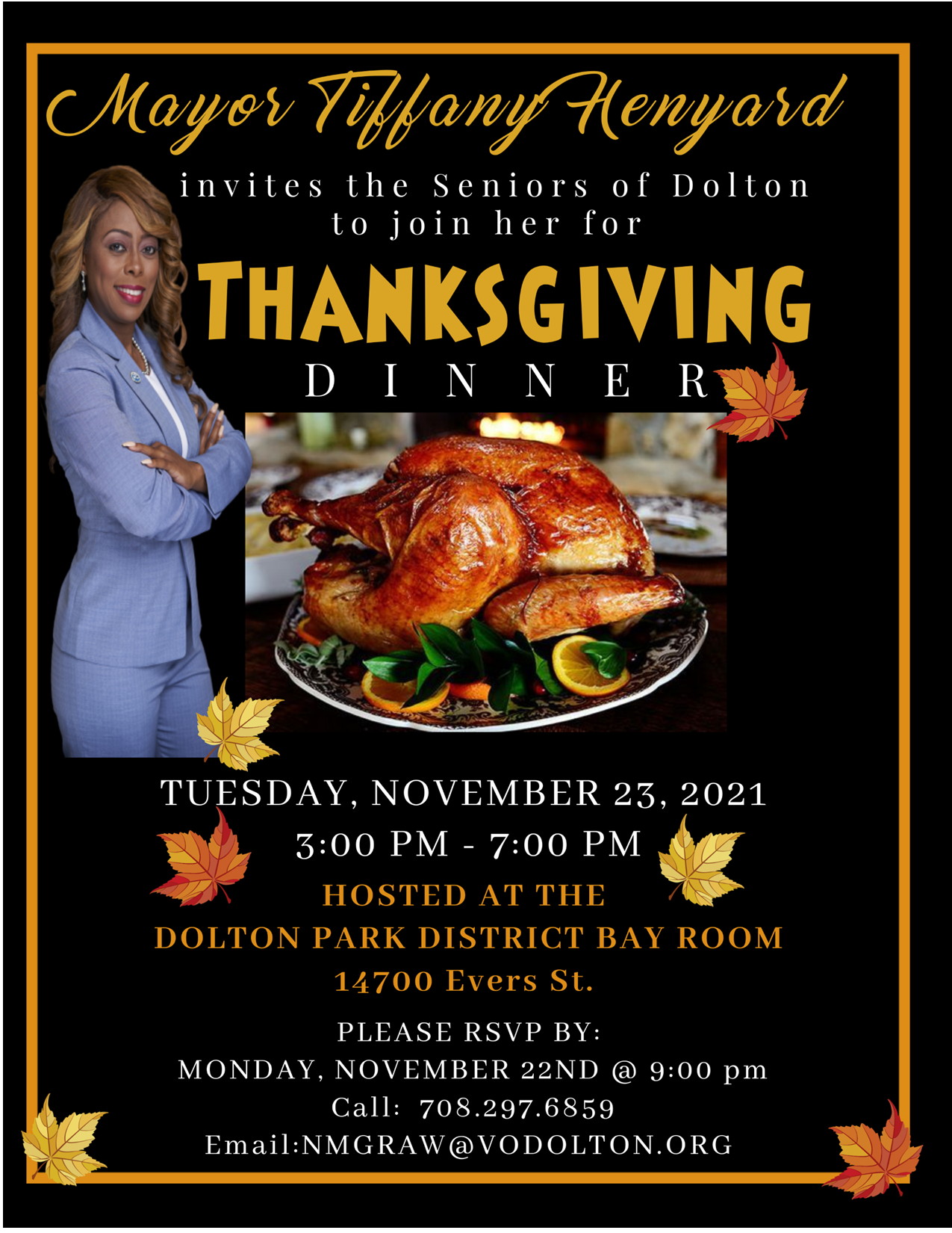 Read more about the article SENIORS OF DOLTON – JOIN US FOR THANKSGIVING DINNER