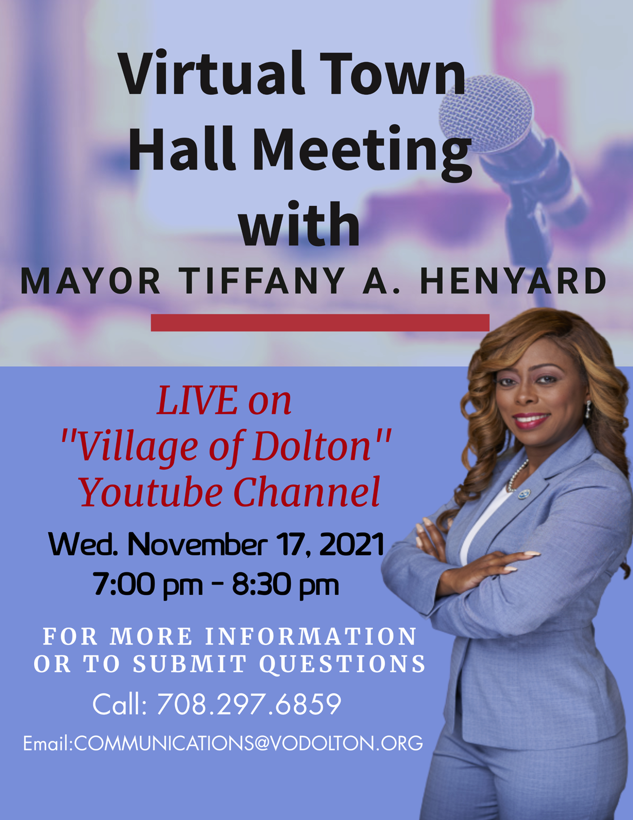 Read more about the article Virtual Town Hall Meeting: Wednesday, November 17th, 2021