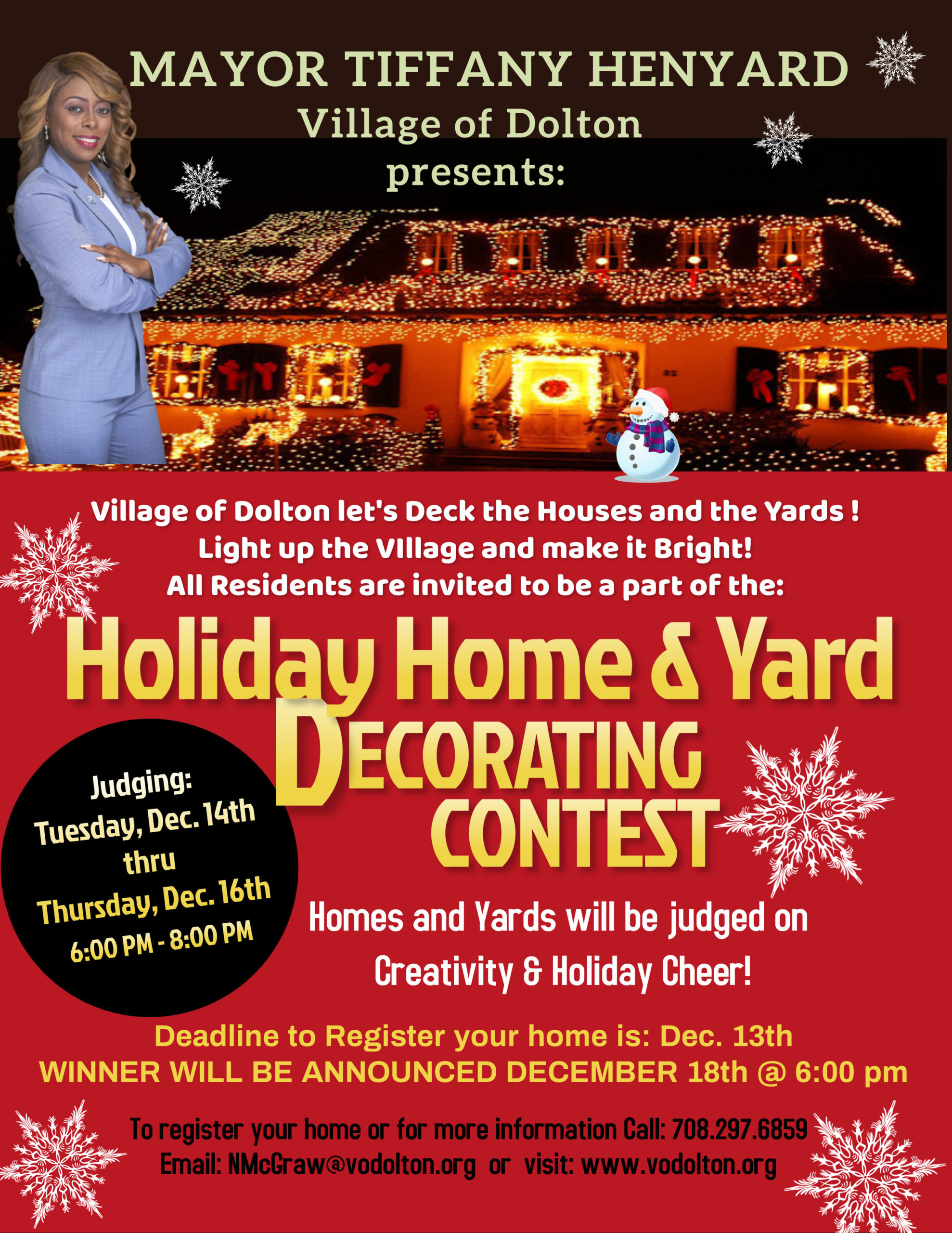 Read more about the article Home Decorating Contest – Register by December 13th, 2021